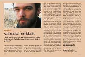 Portrait Jan Gärtig im Blitz!-Magazin